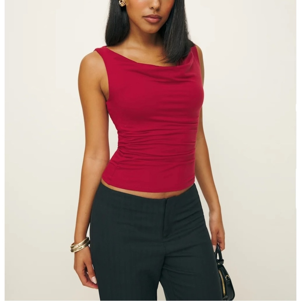 Reformation Red Sleeveless Top